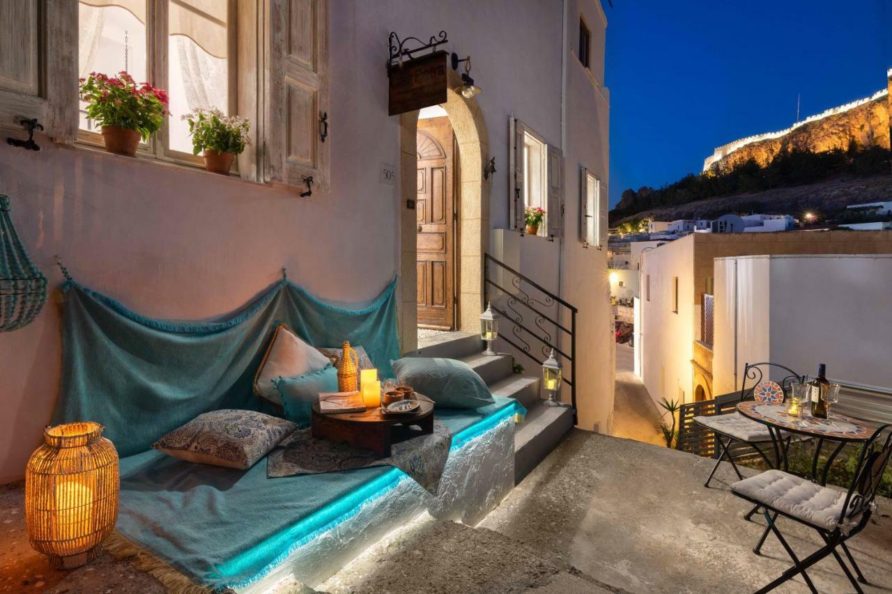 Casa Pietra Lindos Luxury Traditional House מראה חיצוני תמונה